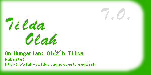 tilda olah business card